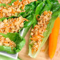 Turkey Ginger Rice Lettuce Wraps